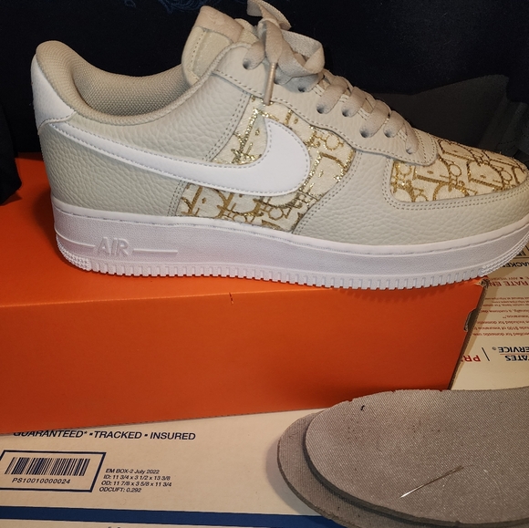 NWB, Custom Dior AF1'S 10.5, Bone & white. - Picture 3 of 7